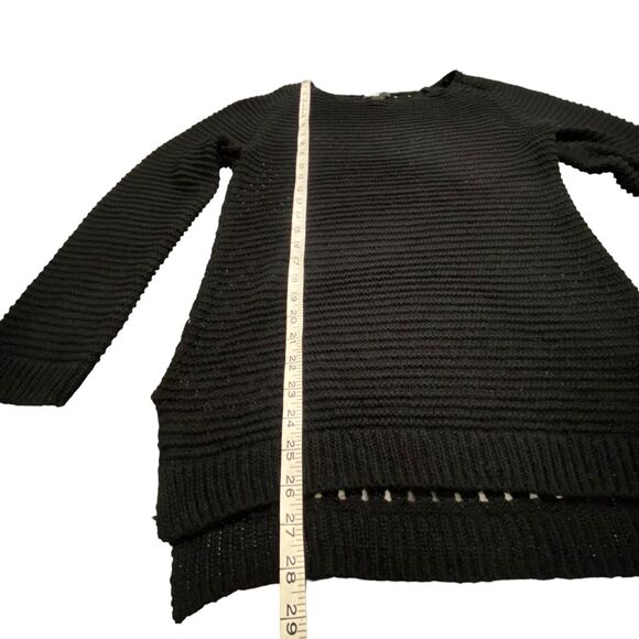 H&M Women's Black Knit Long Sleeve Sweater Light weight Medium - Picture 11 of 12